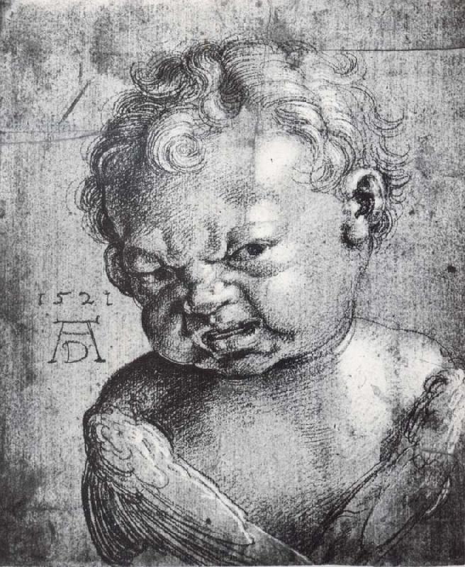 Head of a Weeping cherub, Albrecht Durer